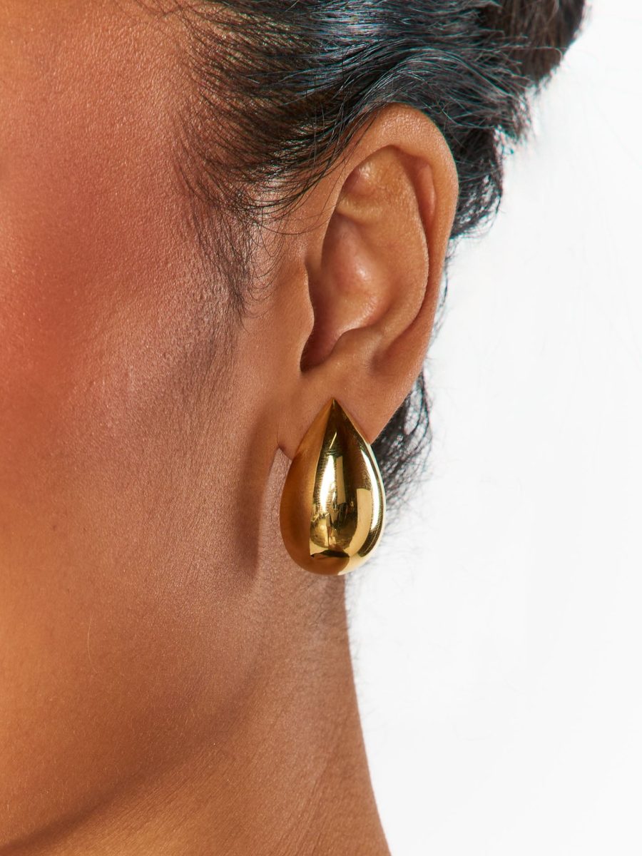 Faithy Jewels Large Teardrop Earring ~ Gold