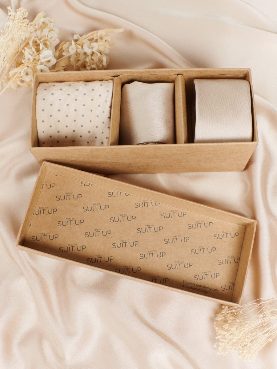 Mumu Weddings x Tie Bar Gift Box ~ Champagne Solid