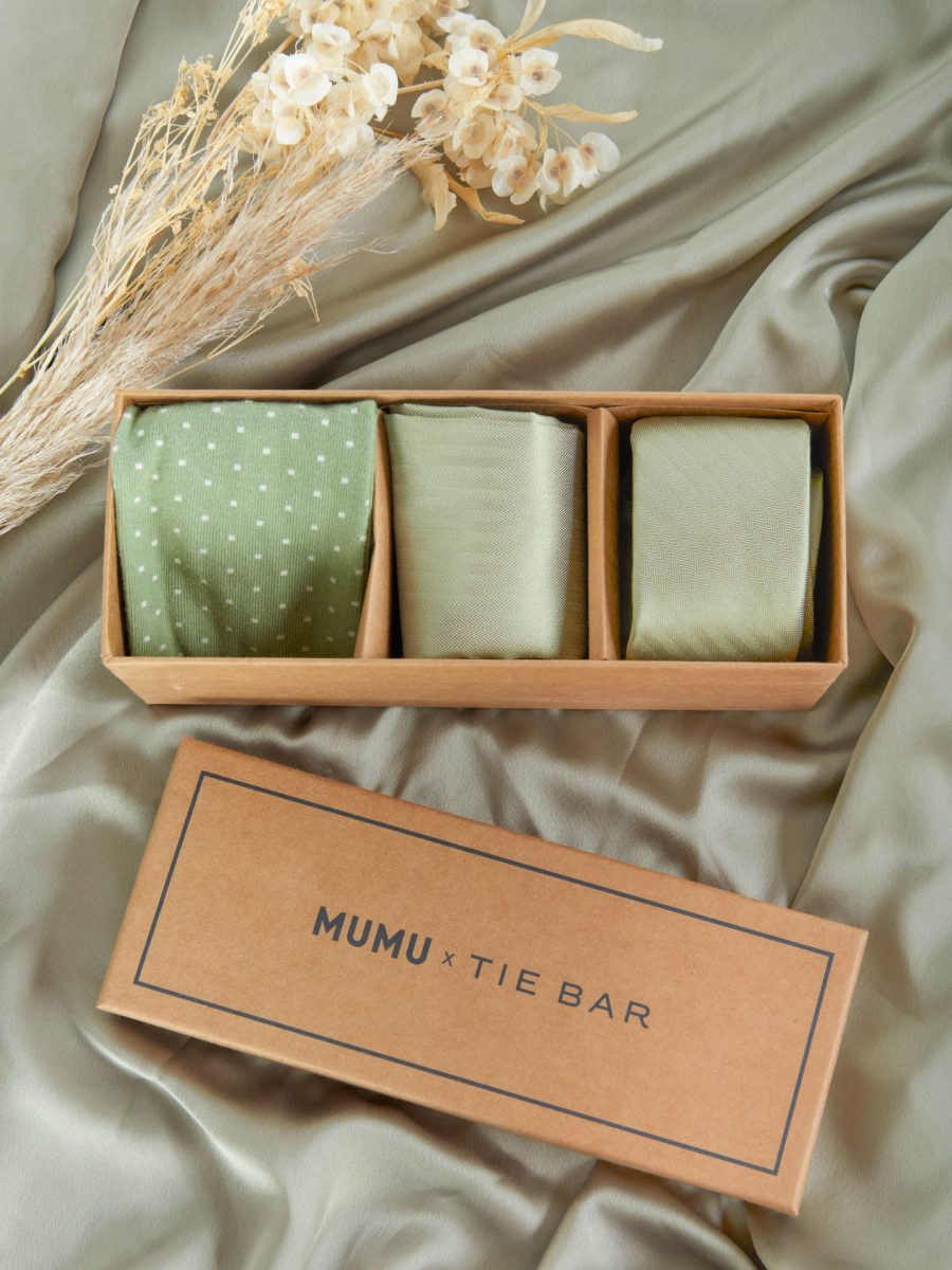 Mumu Weddings x Tie Bar Gift Box ~ Moss Green Solid