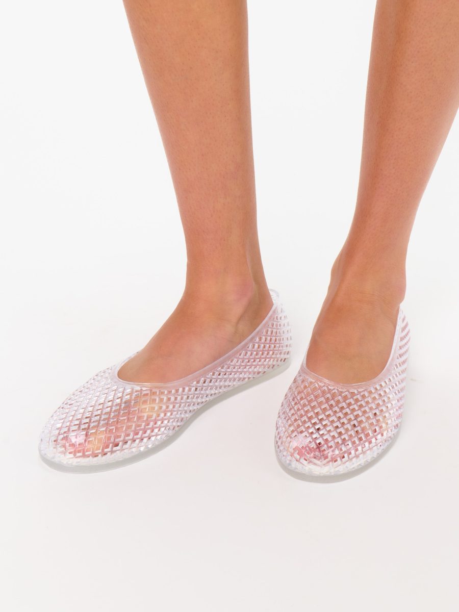 Steve Madden Gyzmo Jelly Flat ~ Clear