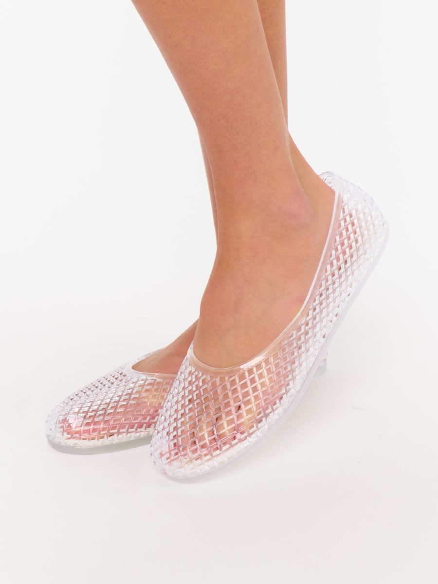 Steve Madden Gyzmo Jelly Flat ~ Clear