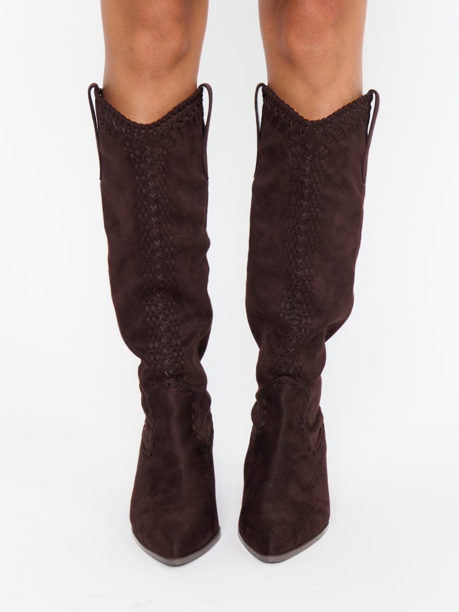 Billini Finley Cowboy Boot ~ Chocolate Suede