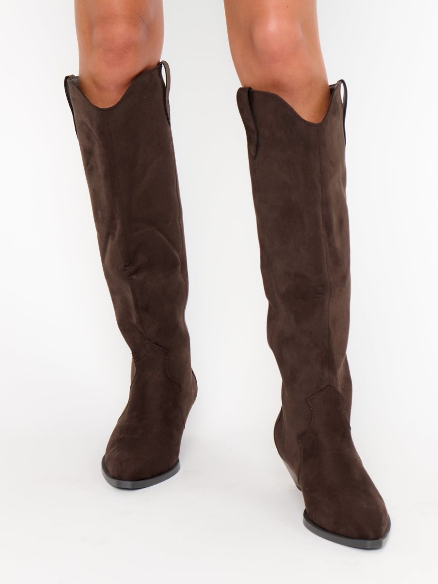 Billini Helix Boot ~ Dark Cacao Suede