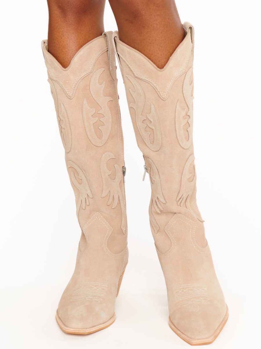 Dolce Vita Samsin Cowboy Boot ~ Taupe