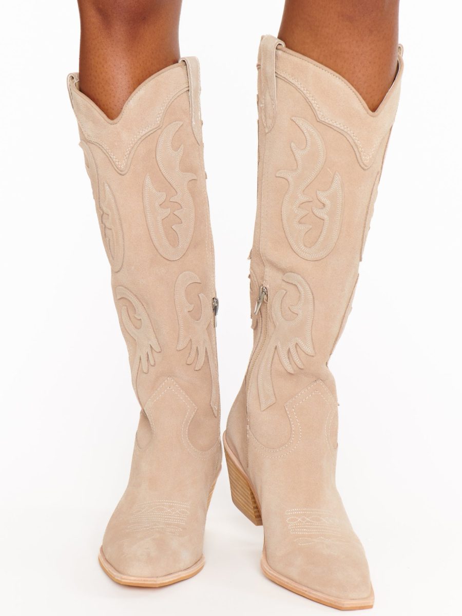 Dolce Vita Samsin Cowboy Boot ~ Taupe