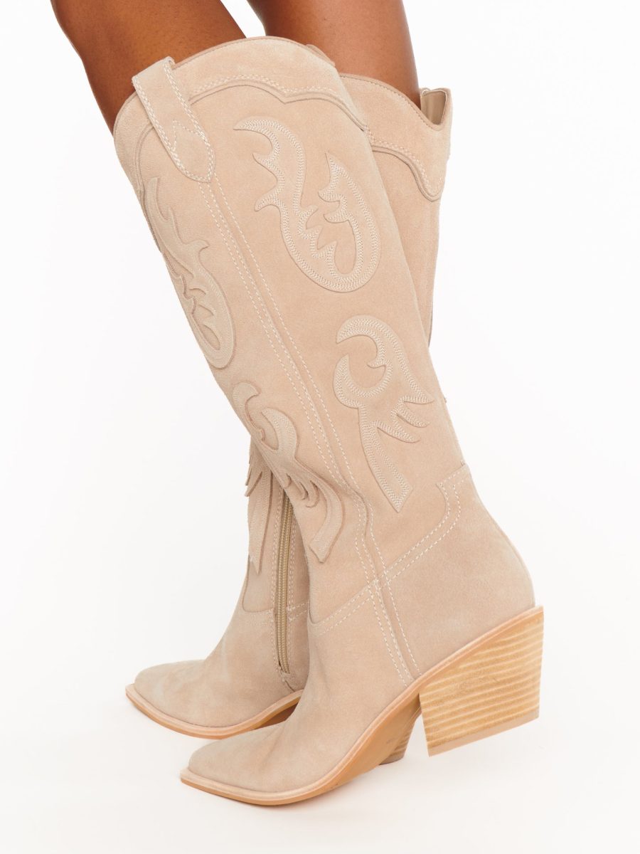 Dolce Vita Samsin Cowboy Boot ~ Taupe