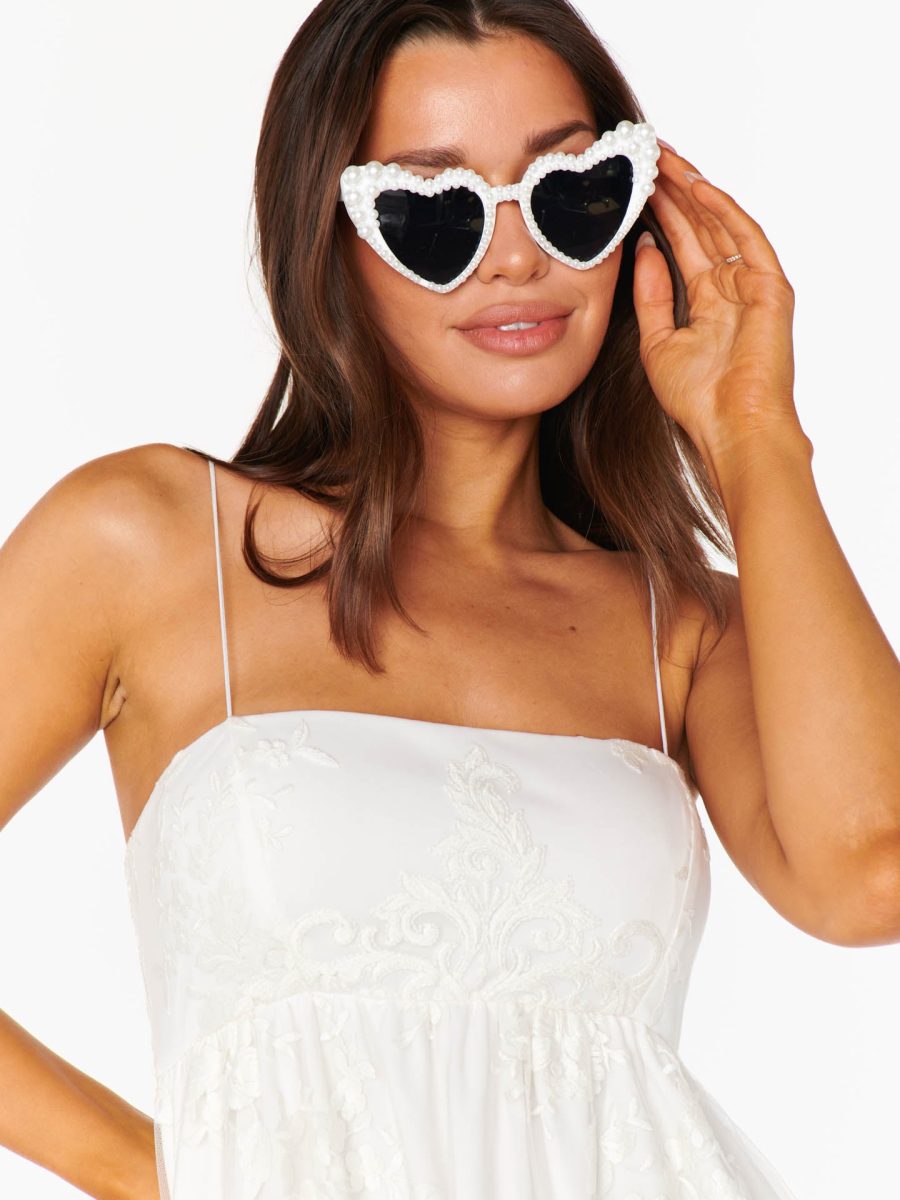 Pearl Heart Sunglasses ~ Pearl