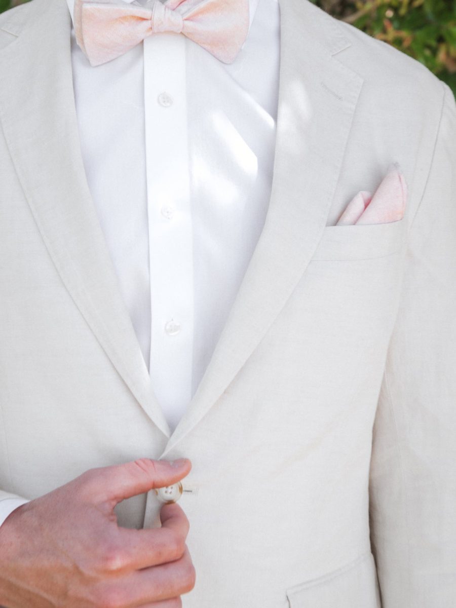 Sam Pocket Square ~ Dusty Blush Linen