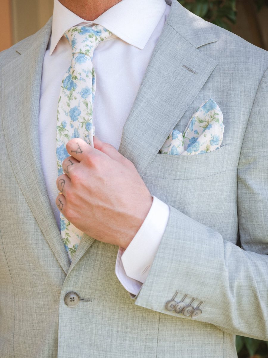 Sam Pocket Square ~ Charming Rose