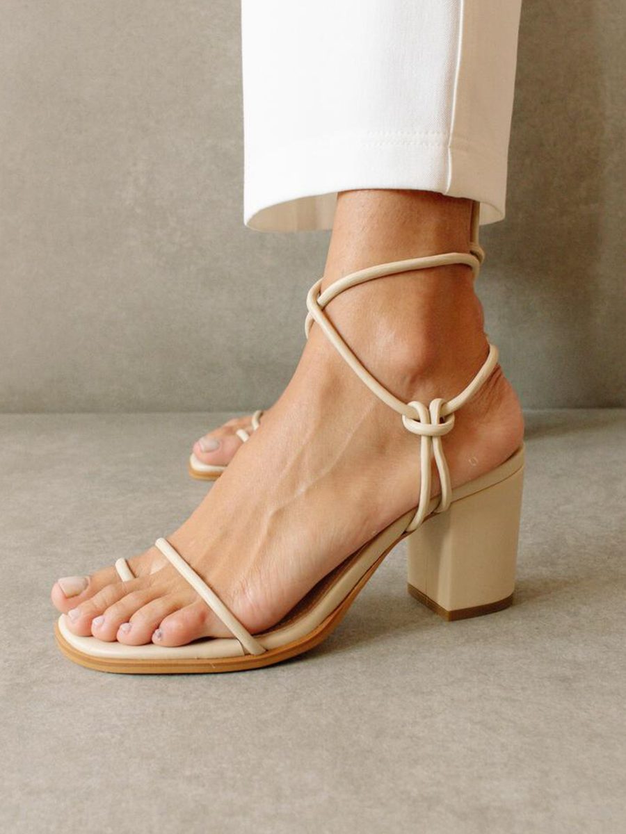 Alohas Grace Wrap Up Heel ~ Corn Ivory