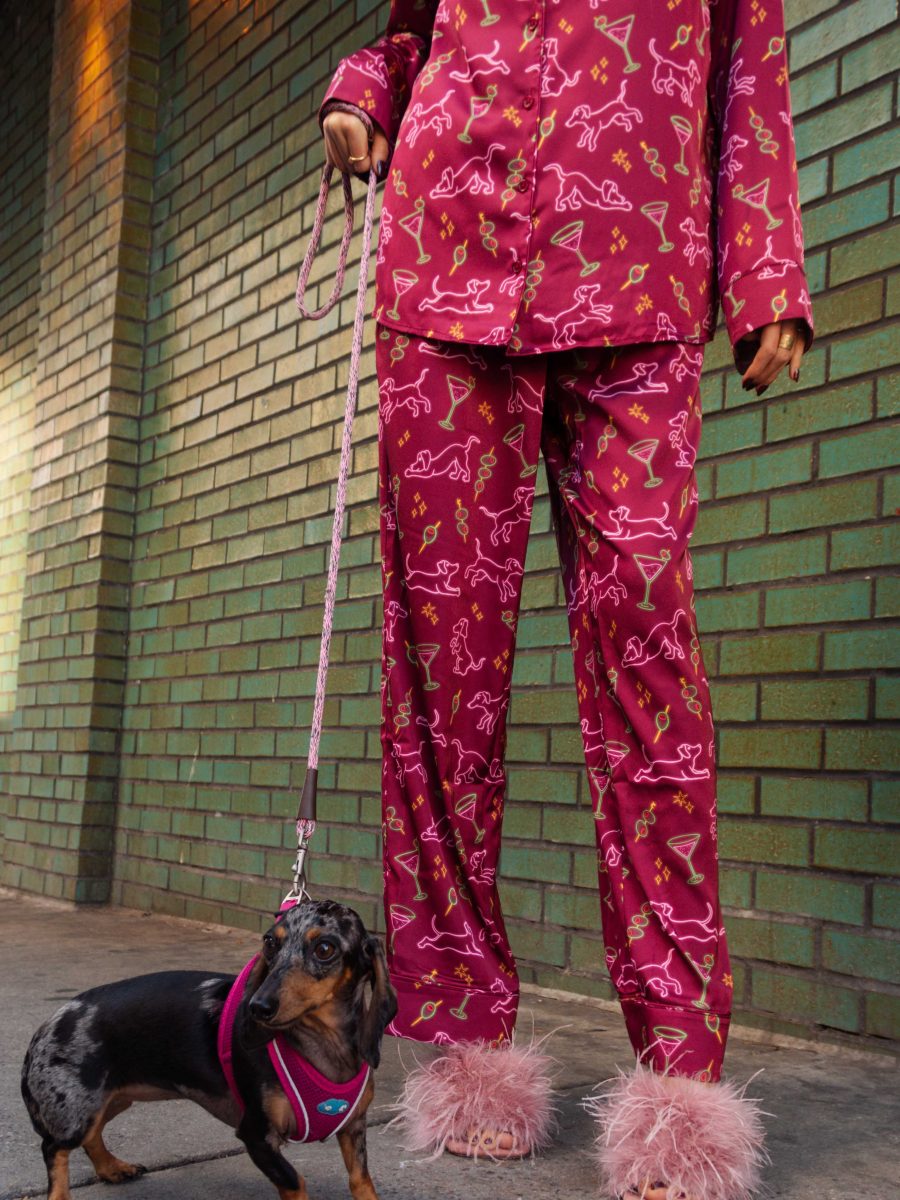 Classic PJ Set ~ Weenies and Martinis Silky