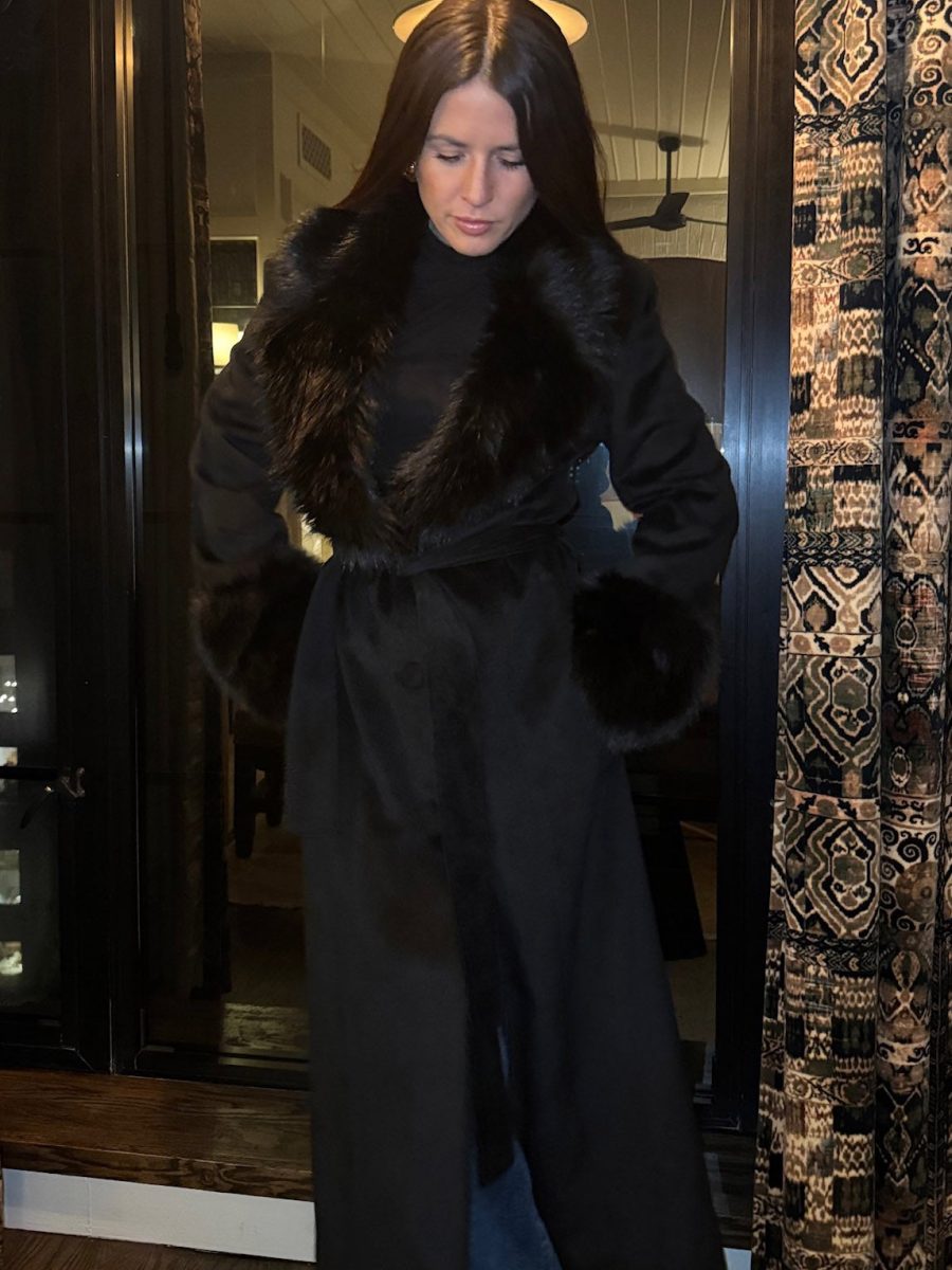 Checkroom Coat ~ Black with Faux Fur