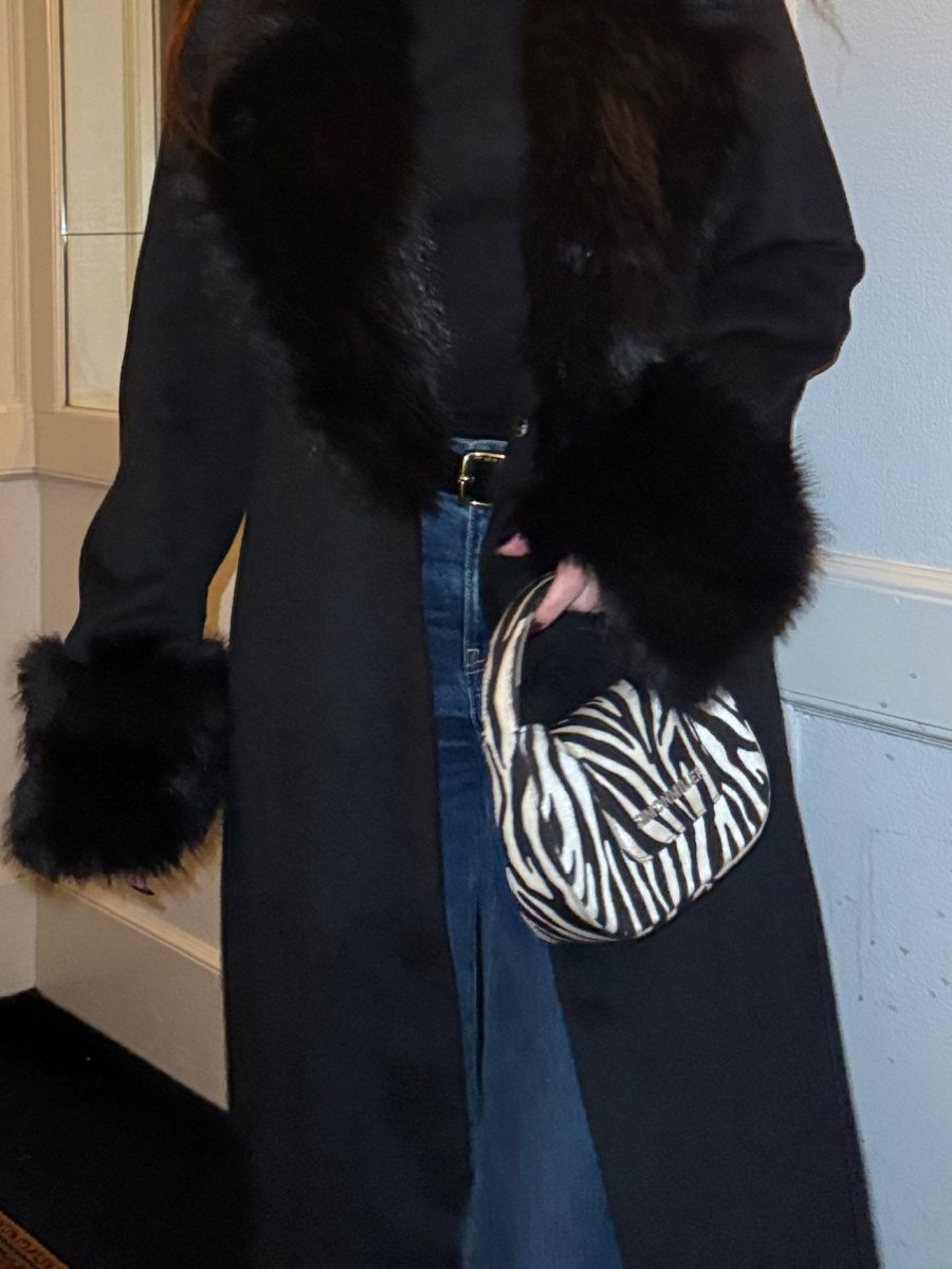 Checkroom Coat ~ Black with Faux Fur