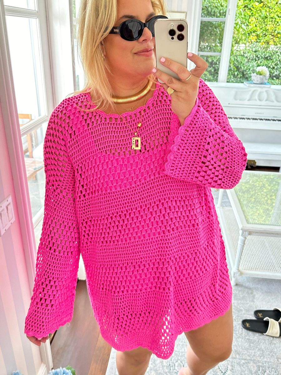 Paula Pullover ~ Hot Pink Crochet
