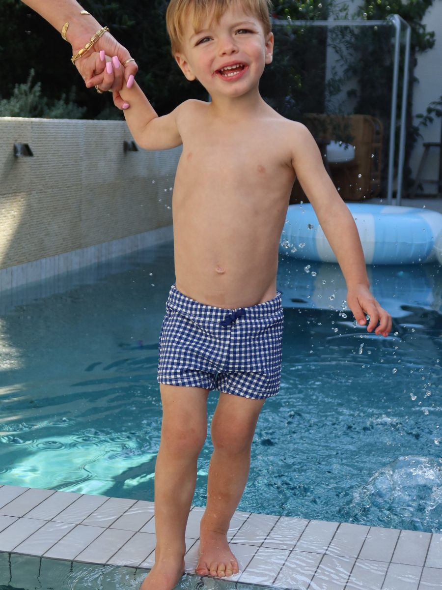 Lil Dude Shorts ~ Blueberry Gingham