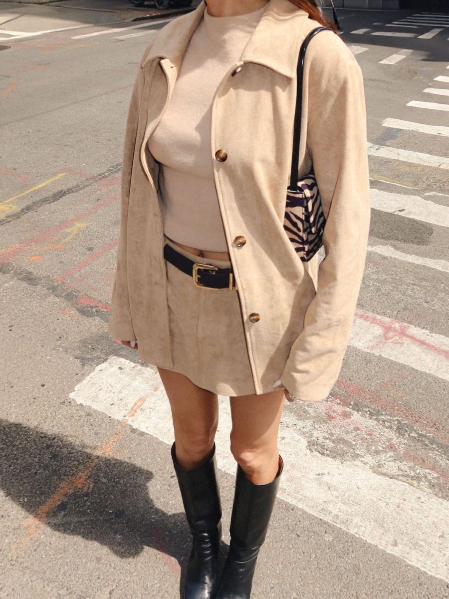 Vancouver Jacket ~ Beige Faux Suede