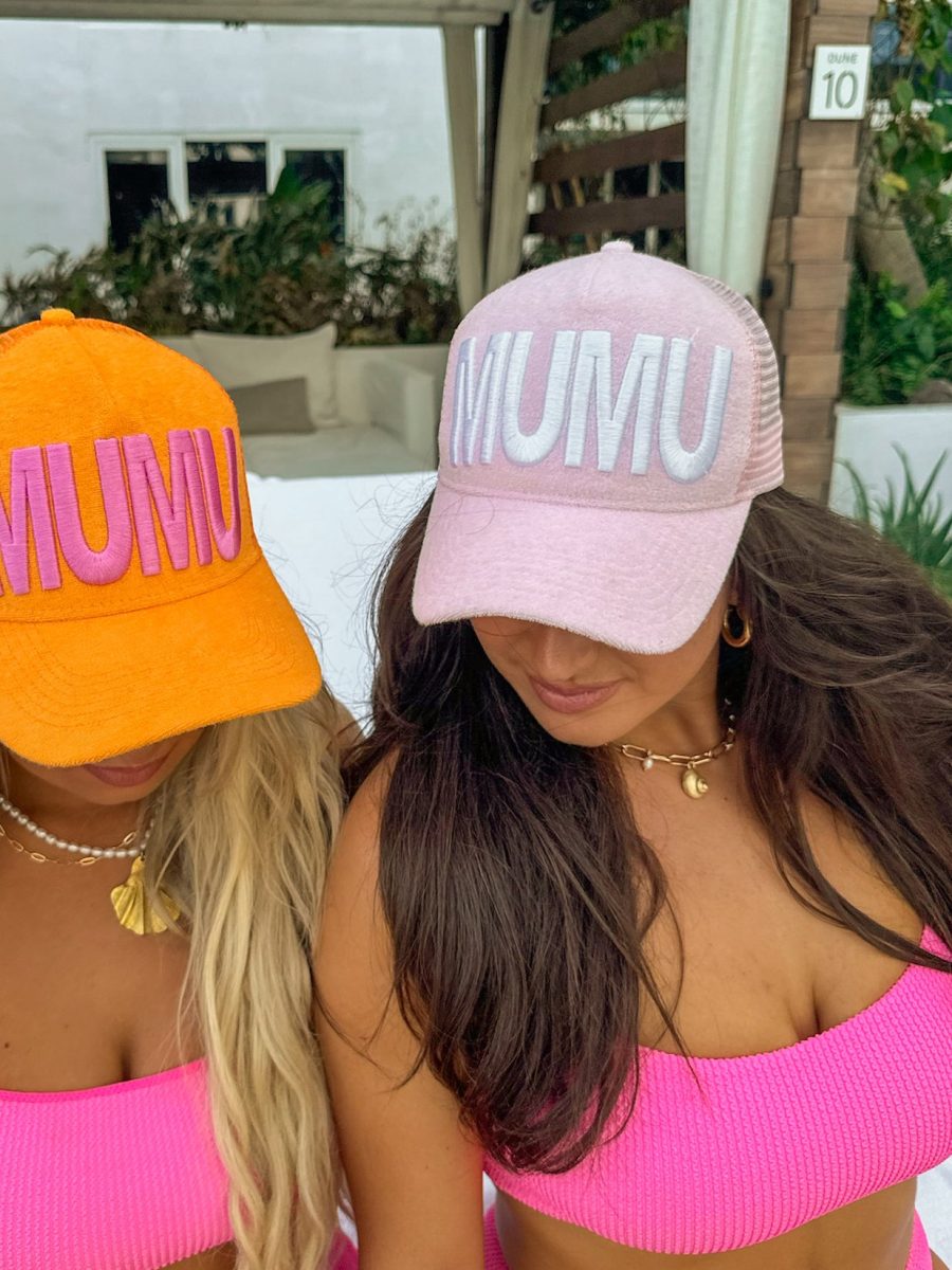 MUMU Terry Trucker Hat ~ Bubblegum Pink