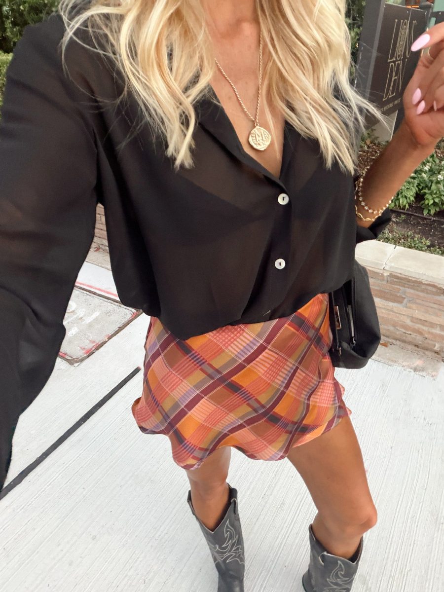 Smith Button Down ~ Black Chiffon