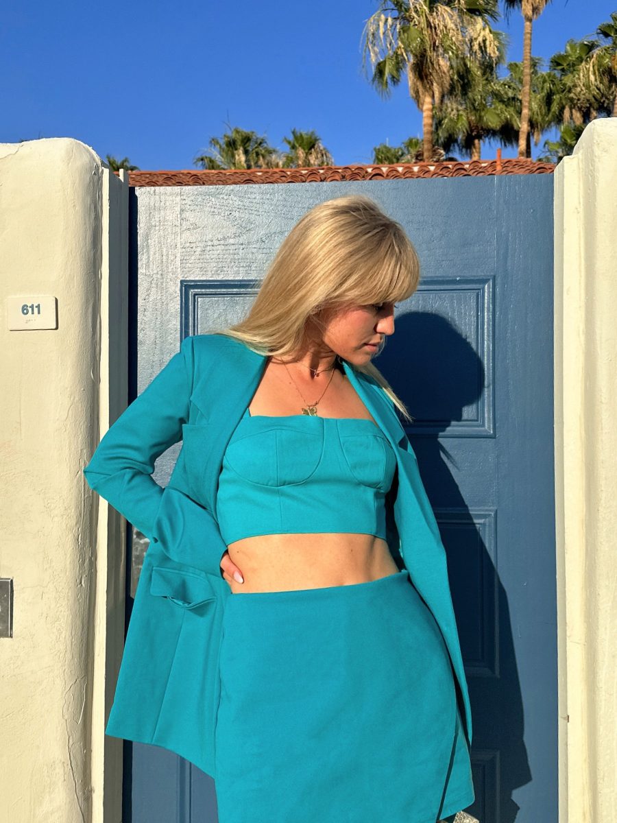 Spencer Skort ~ Teal Suiting