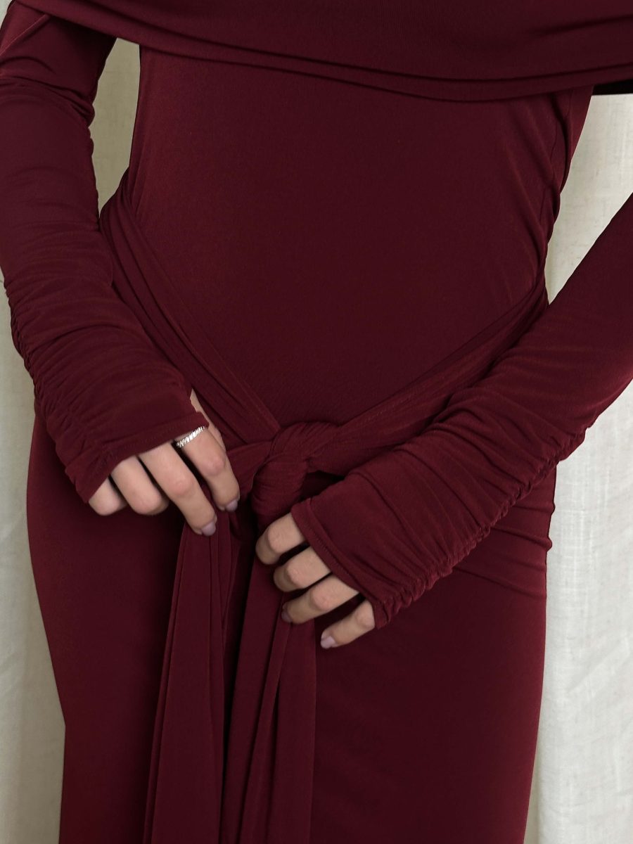 Vanessa Maxi Dress ~ Cabernet Red