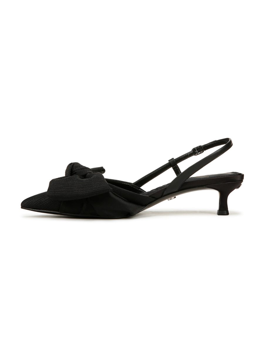 Sam Edelman Treena Bow Slingback Kitten Heel ~ Black