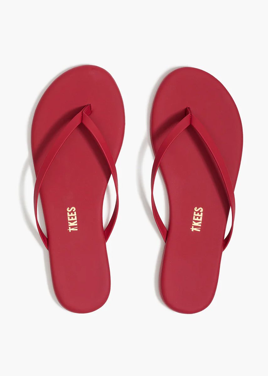 TKEES Solids Flip Flop ~ Red