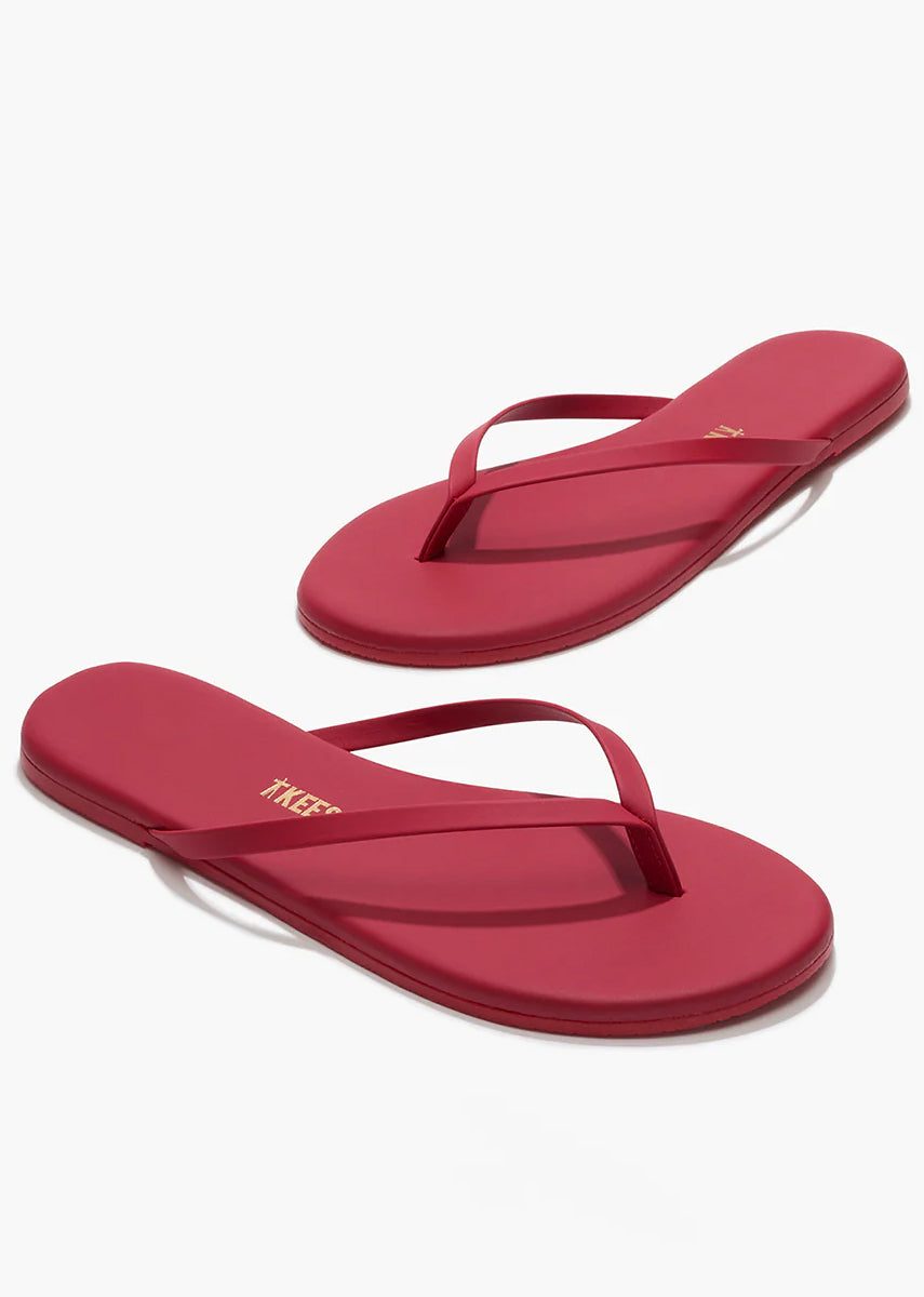 TKEES Solids Flip Flop ~ Red