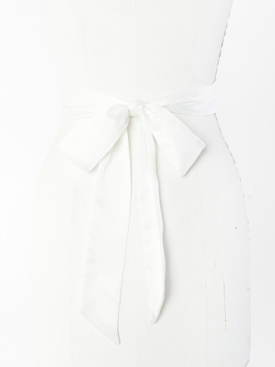 Bridesmaid Sash ~ Ivory Luxe Satin