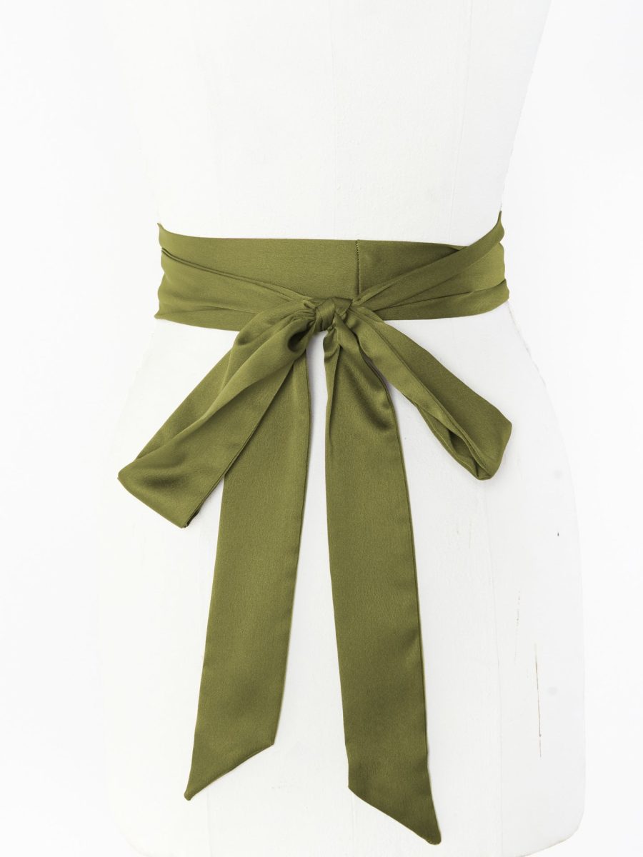 Rich Olive Luxe Satin