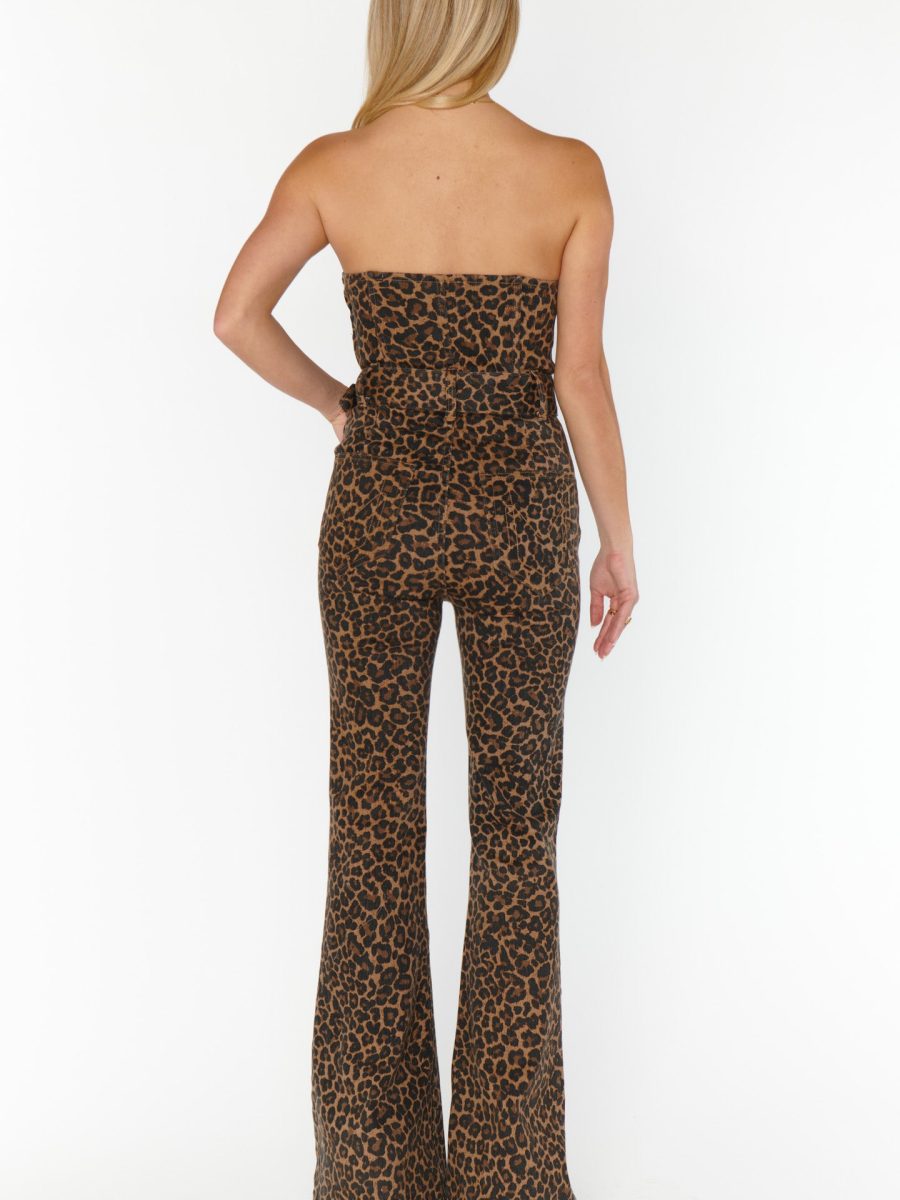 Santa Fe Jumpsuit ~ Leopard Latte Denim