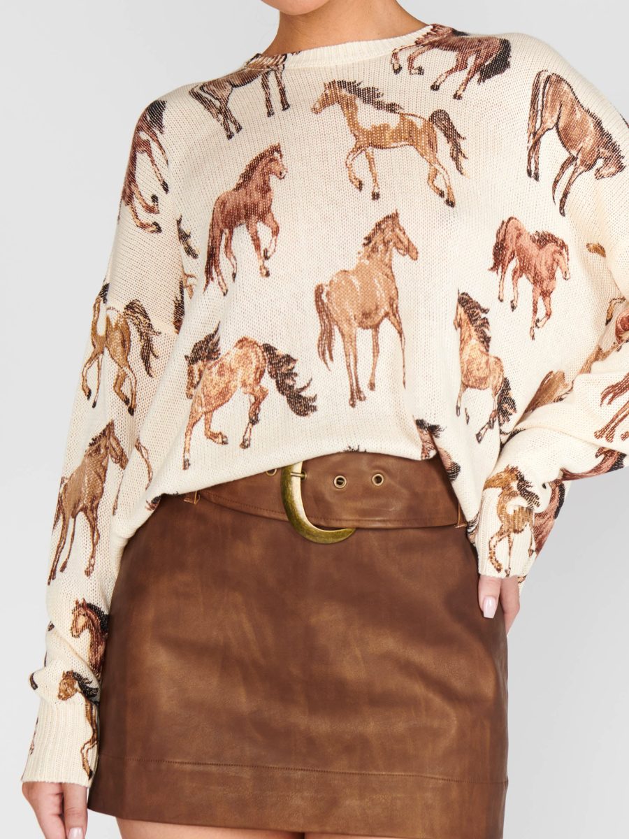 Maverick Mini Skirt ~ Chestnut Brown Faux Leather