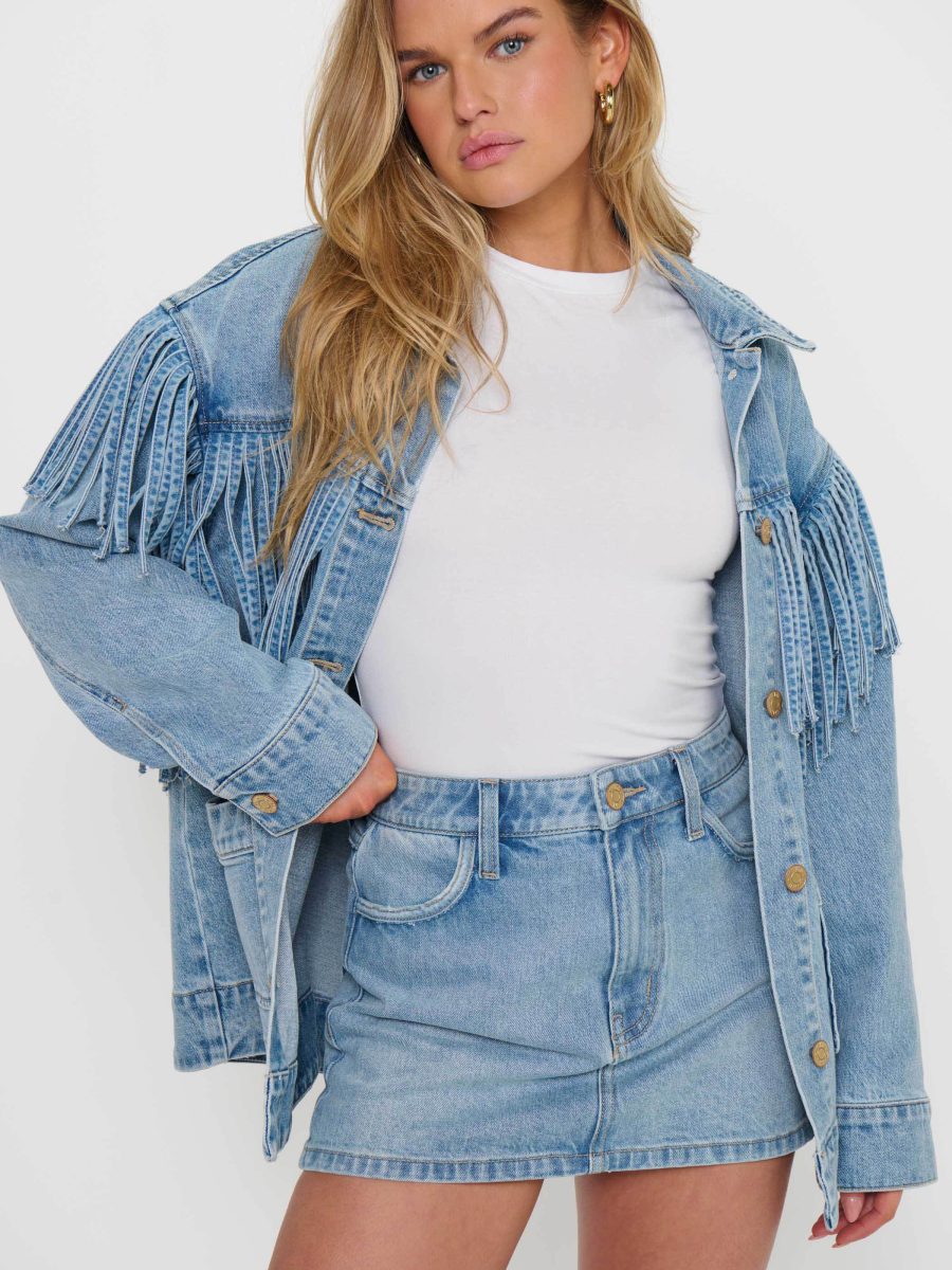 Ojai Fringe Jacket ~ Jet Stream Blue