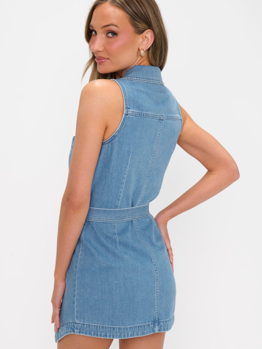 Fairfield Vest Dress ~ Gusty Blue