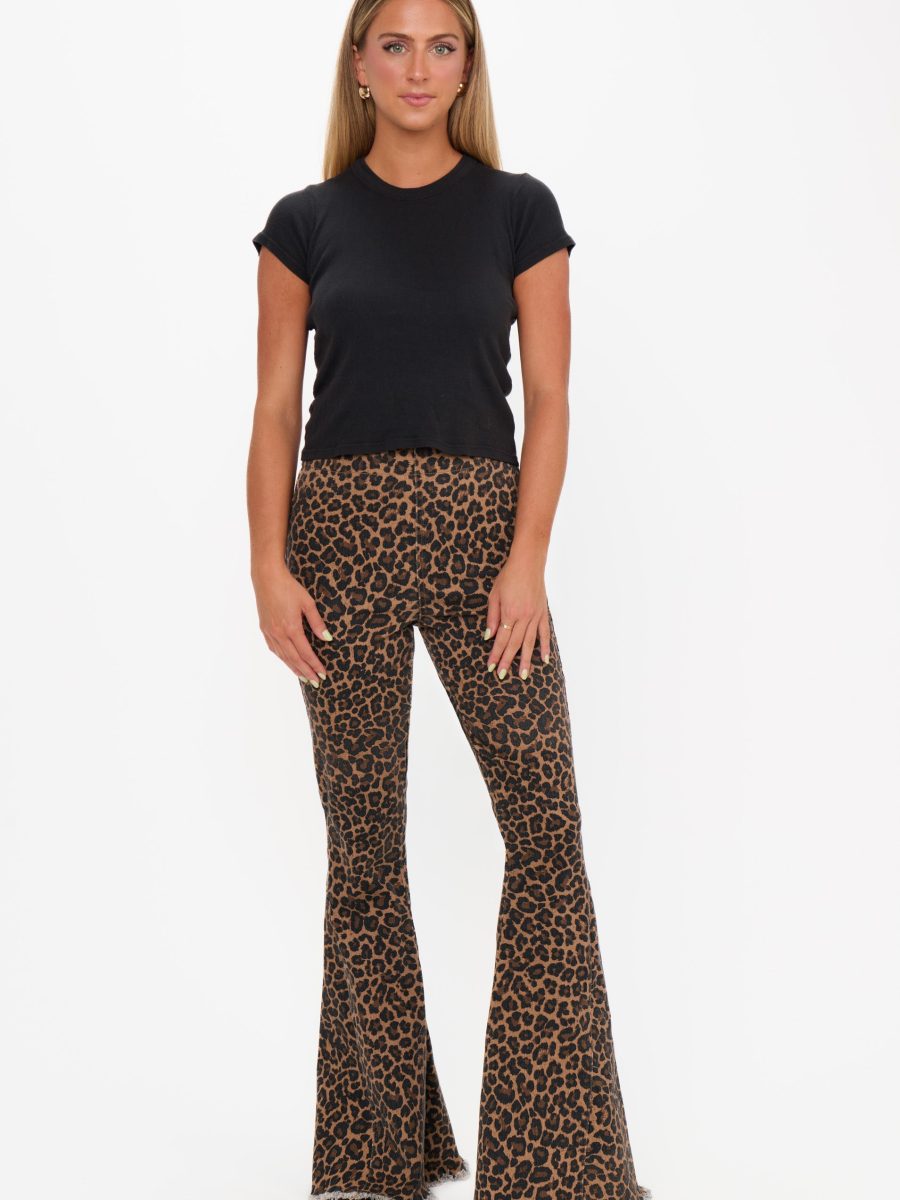 Berkeley Bells ~ Leopard Latte Denim