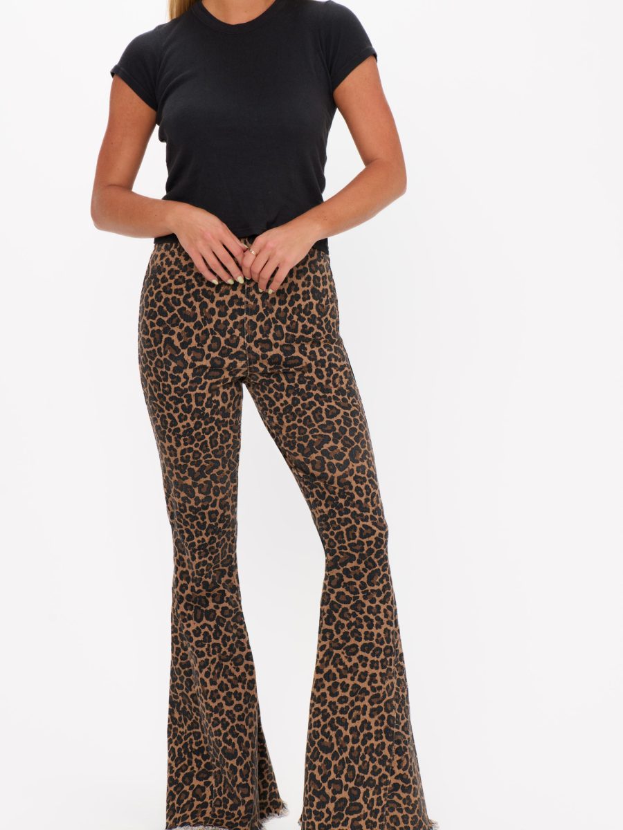 Berkeley Bells ~ Leopard Latte Denim