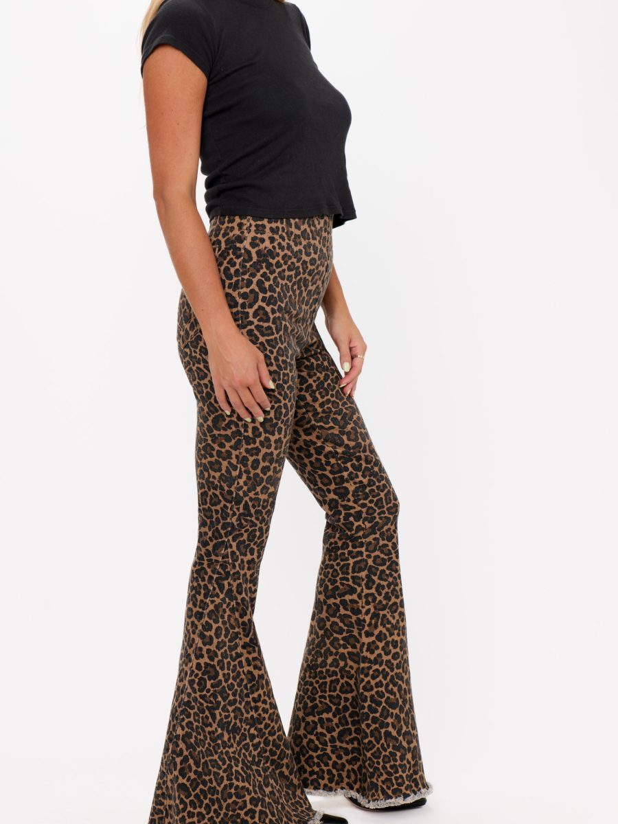 Berkeley Bells ~ Leopard Latte Denim