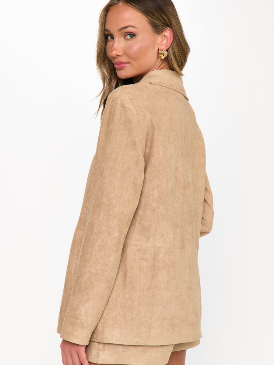 Vancouver Jacket ~ Beige Faux Suede