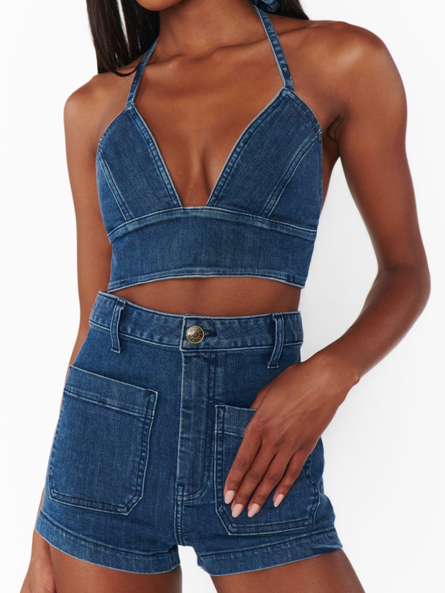Palm Springs Top ~ Moonlit Blue