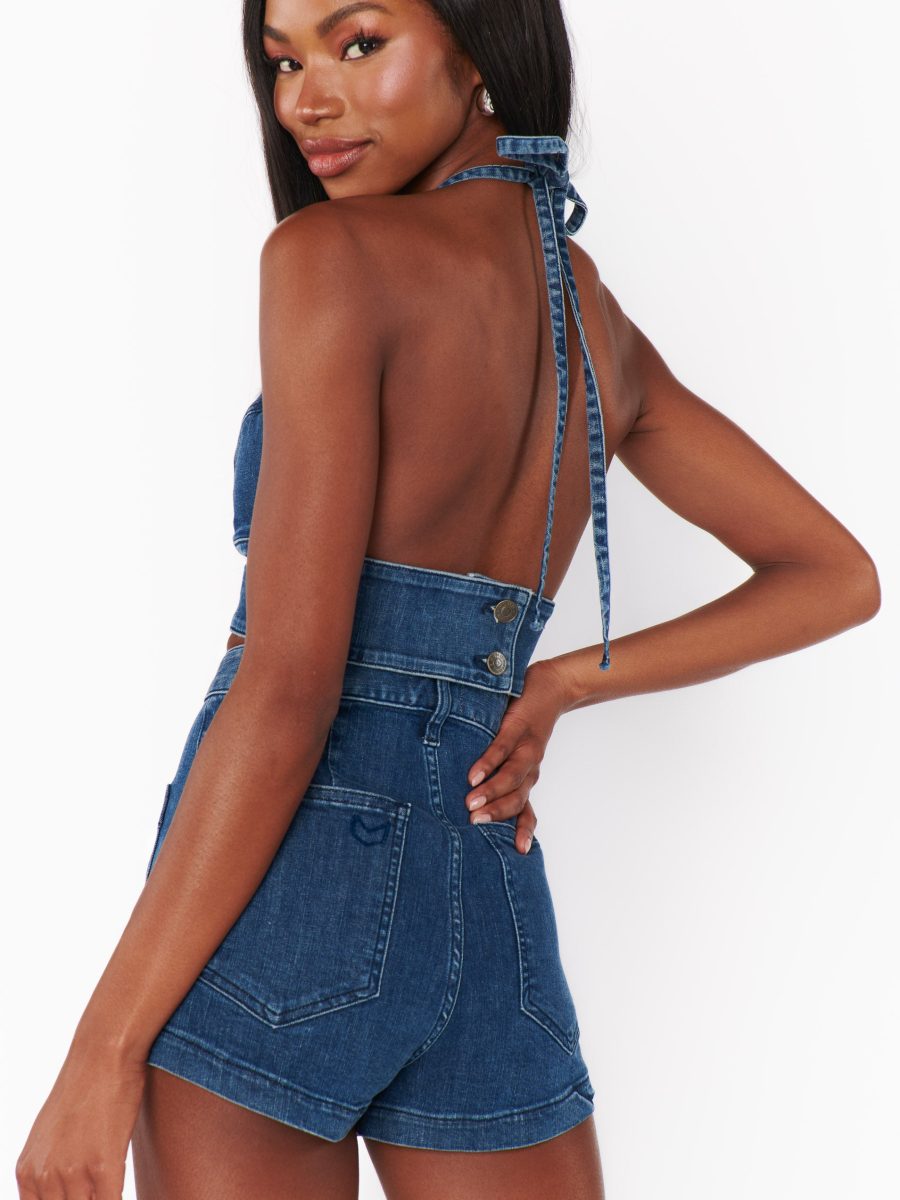 Palm Springs Top ~ Moonlit Blue