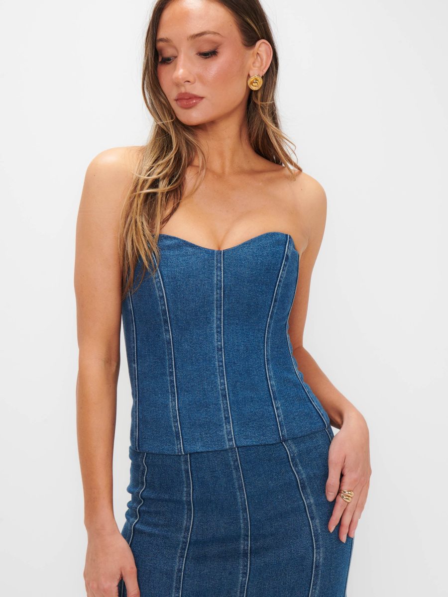 Baton Rouge Top ~ Blue Indigo