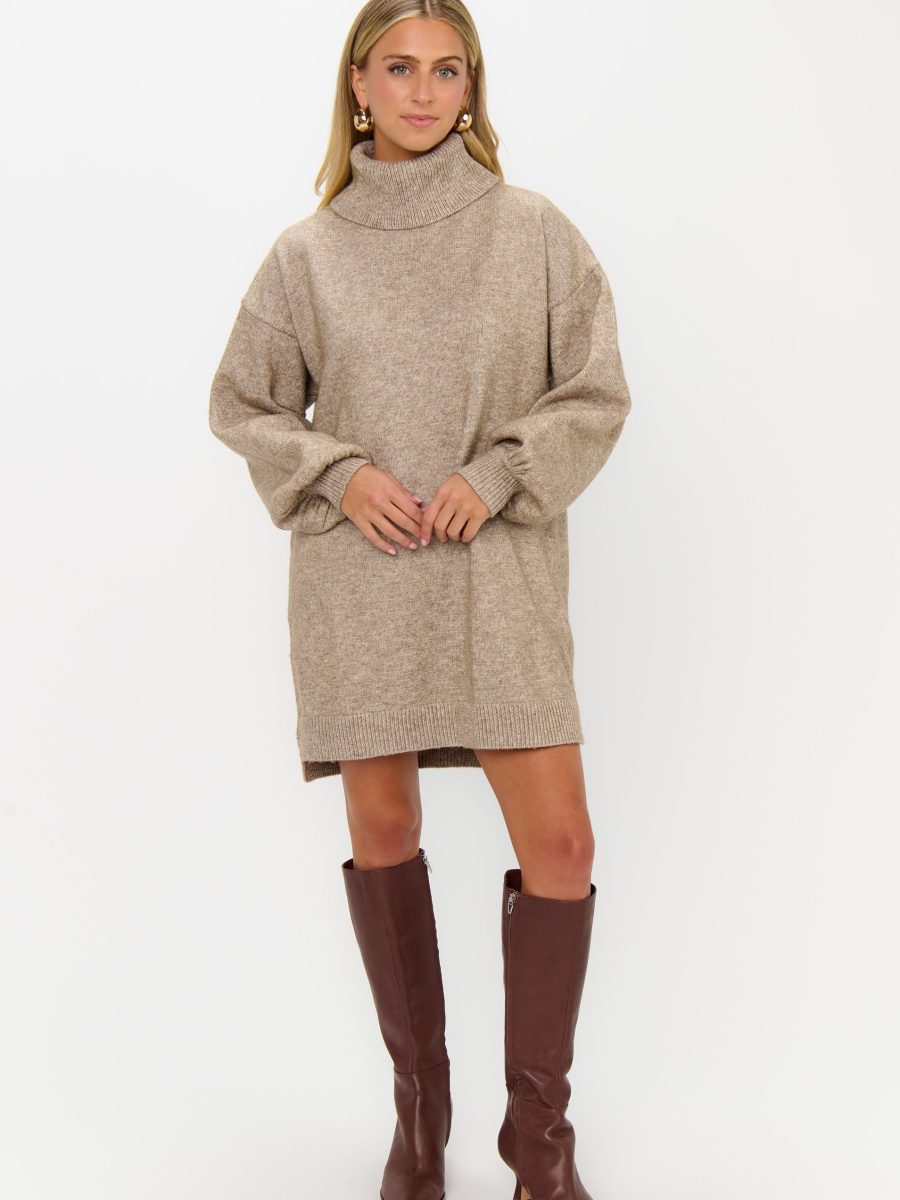Chester Sweater Dress ~ Oatmeal Knit
