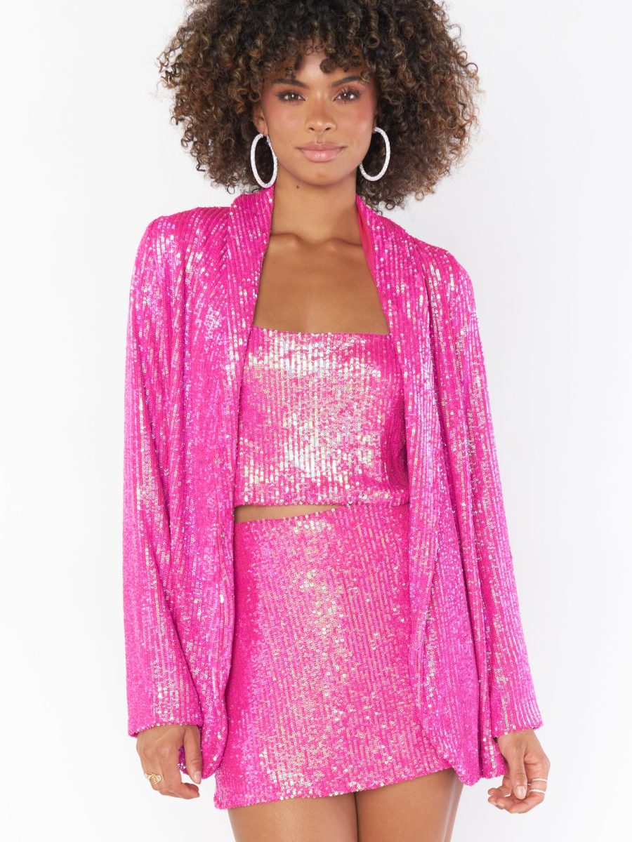 All Night Skort ~ Pink Disco Sequin