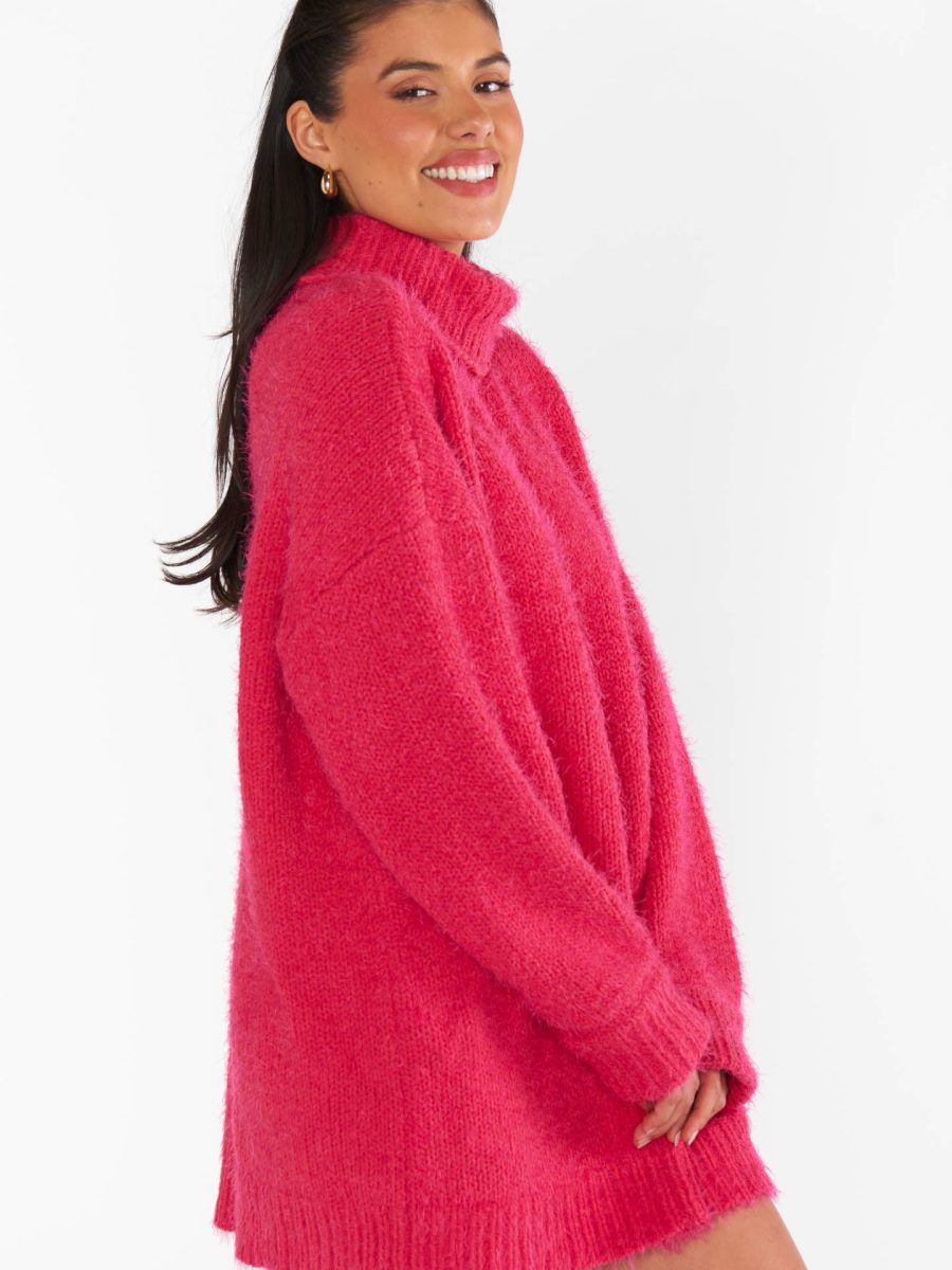 Timmy Tunic Sweater ~ Pink Rose Knit