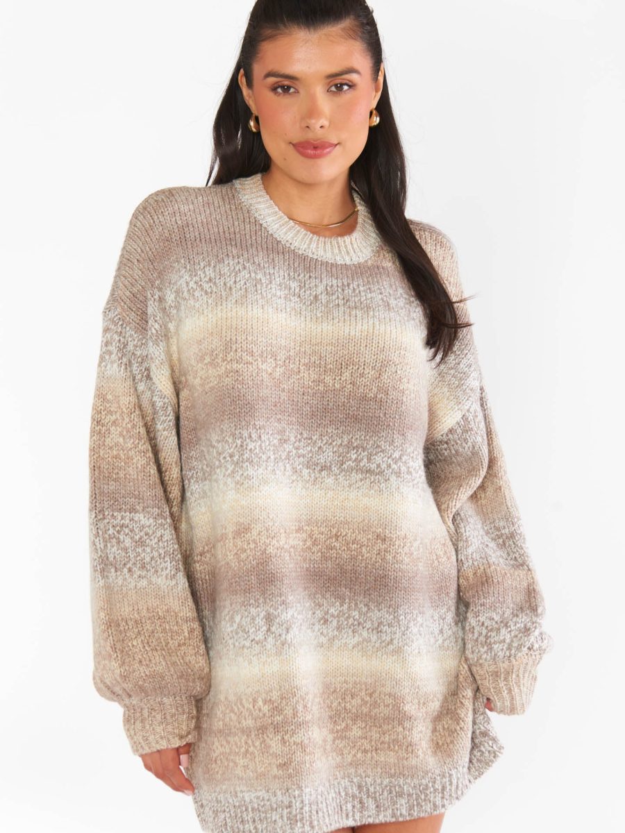 Timothy Tunic Sweater ~ Neutral Space Dye Knit