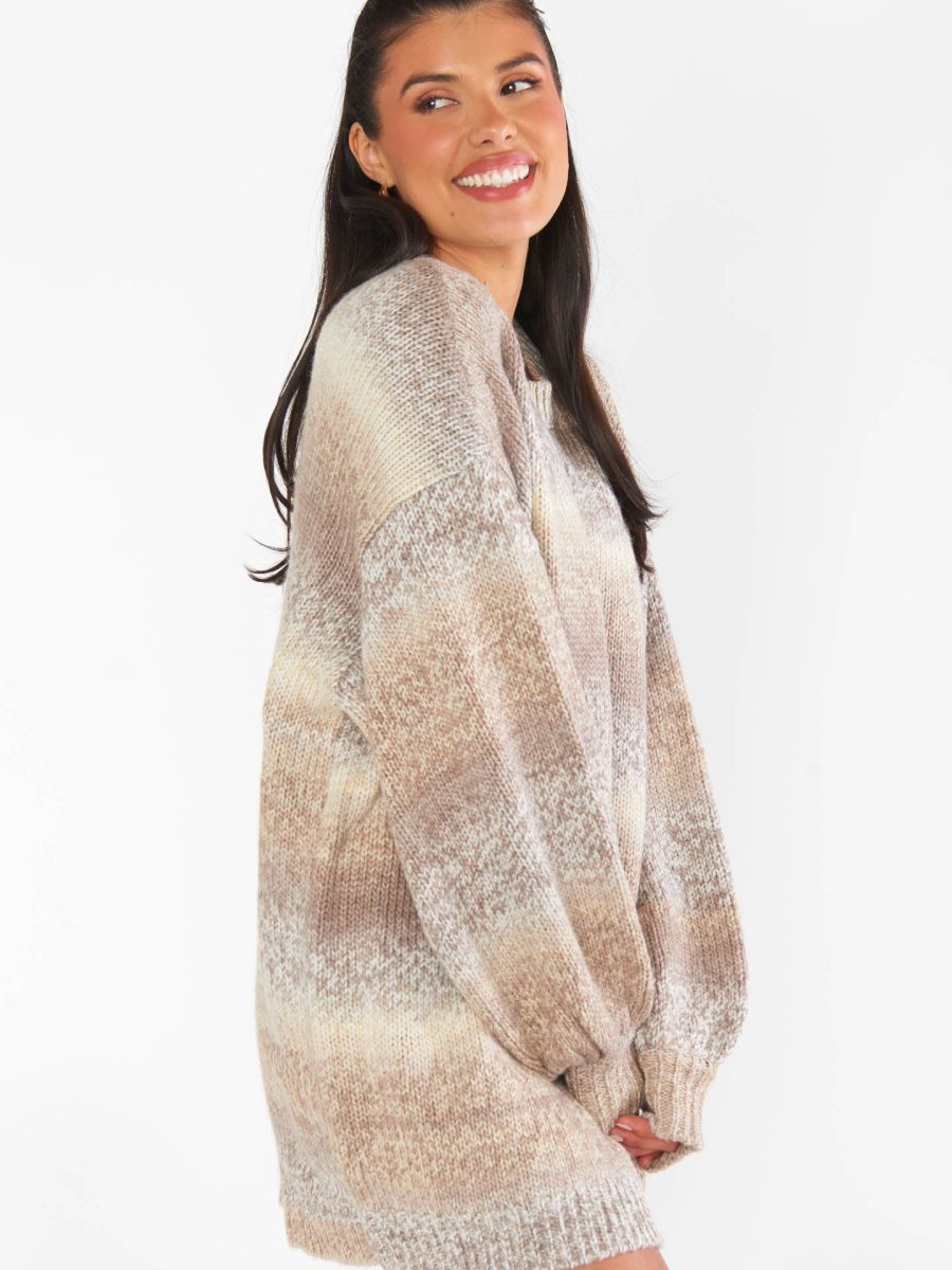 Timothy Tunic Sweater ~ Neutral Space Dye Knit