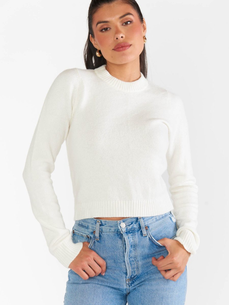 Tuck in Sweater ~ Cream Knit
