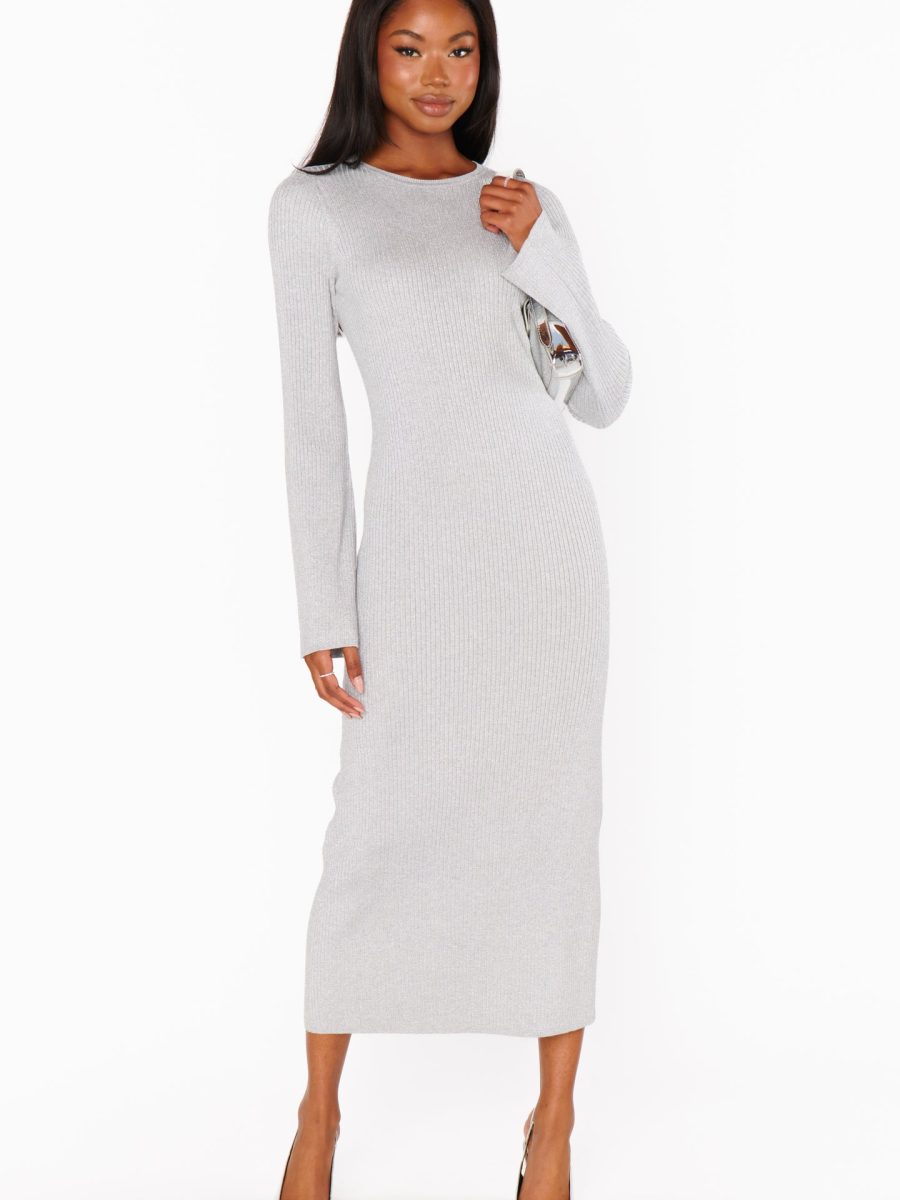 City Dress ~ Silver Shimmer Knit