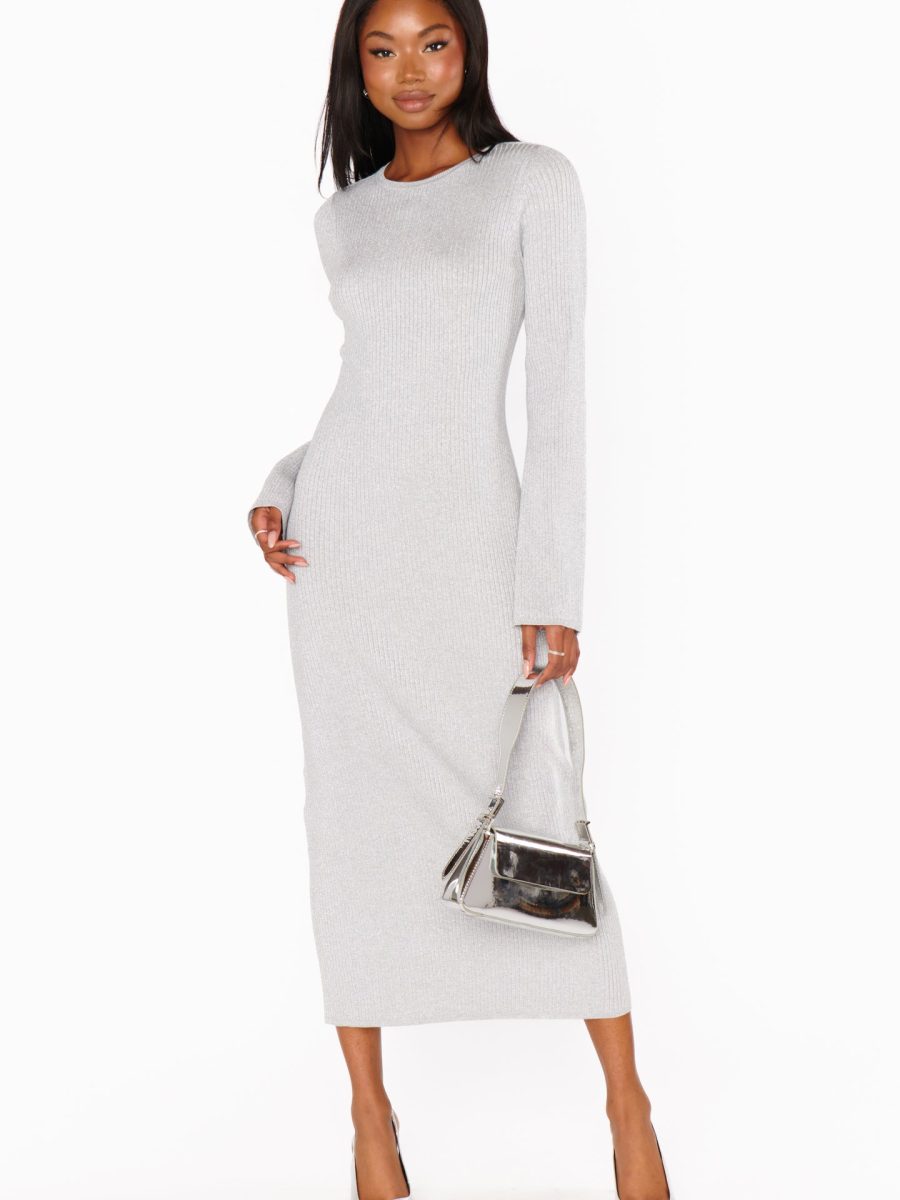 City Dress ~ Silver Shimmer Knit