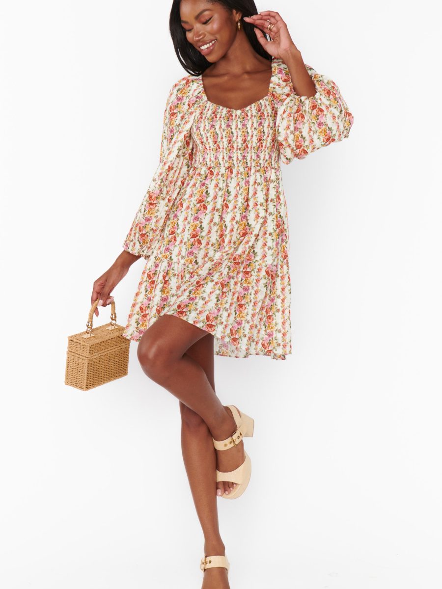 Josephine Dress ~ Hillside Stripe Floral