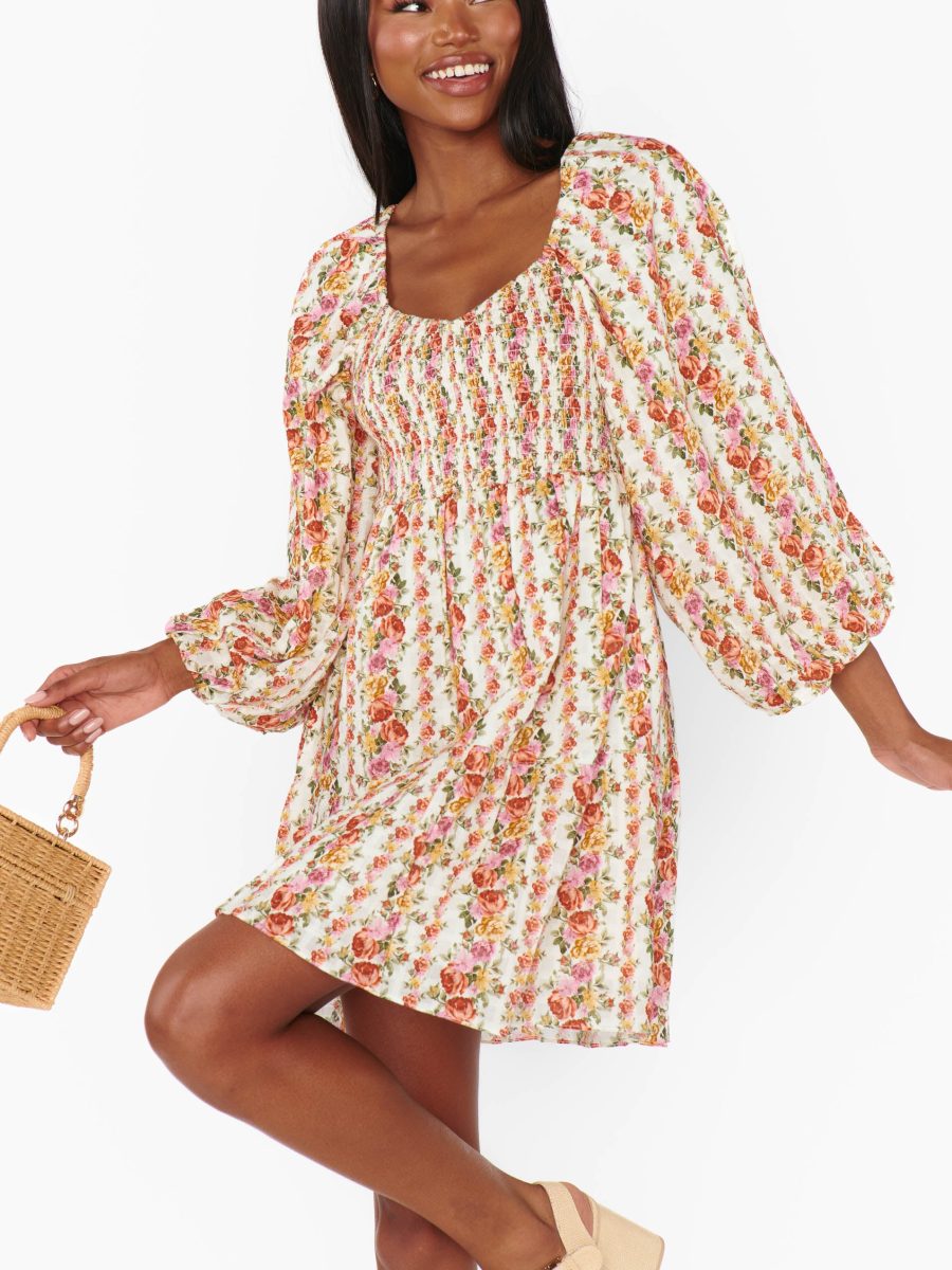 Josephine Dress ~ Hillside Stripe Floral